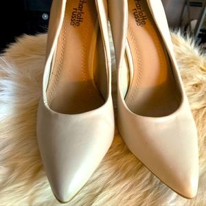Nude, Size 7, 4inch heel, faux leather
